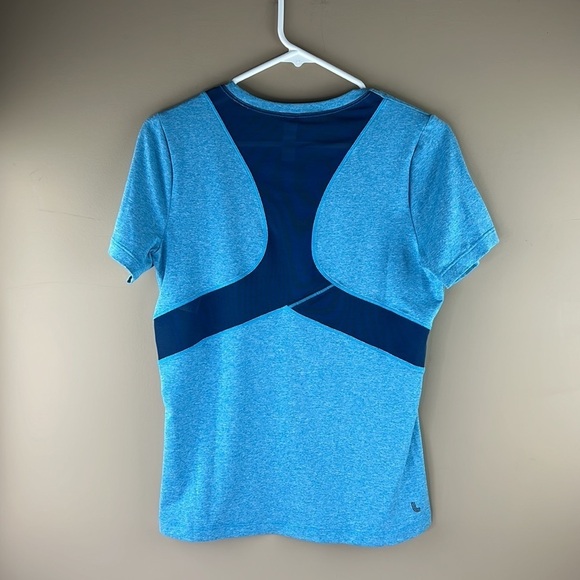 Women's Lole blue short sleeve perfomance athletic top - Picture 2 of 9